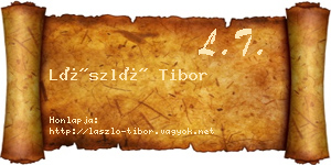 László Tibor névjegykártya